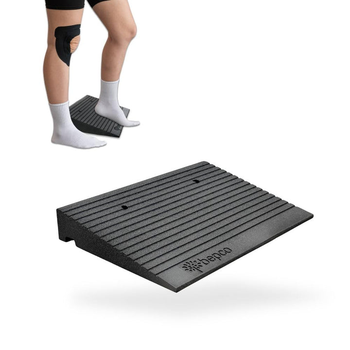 bepco Kneeblock - Squat Wedge, Wadendehner aus recyceltem Gummi - 3in1 Mobility Block für Knie, Spru