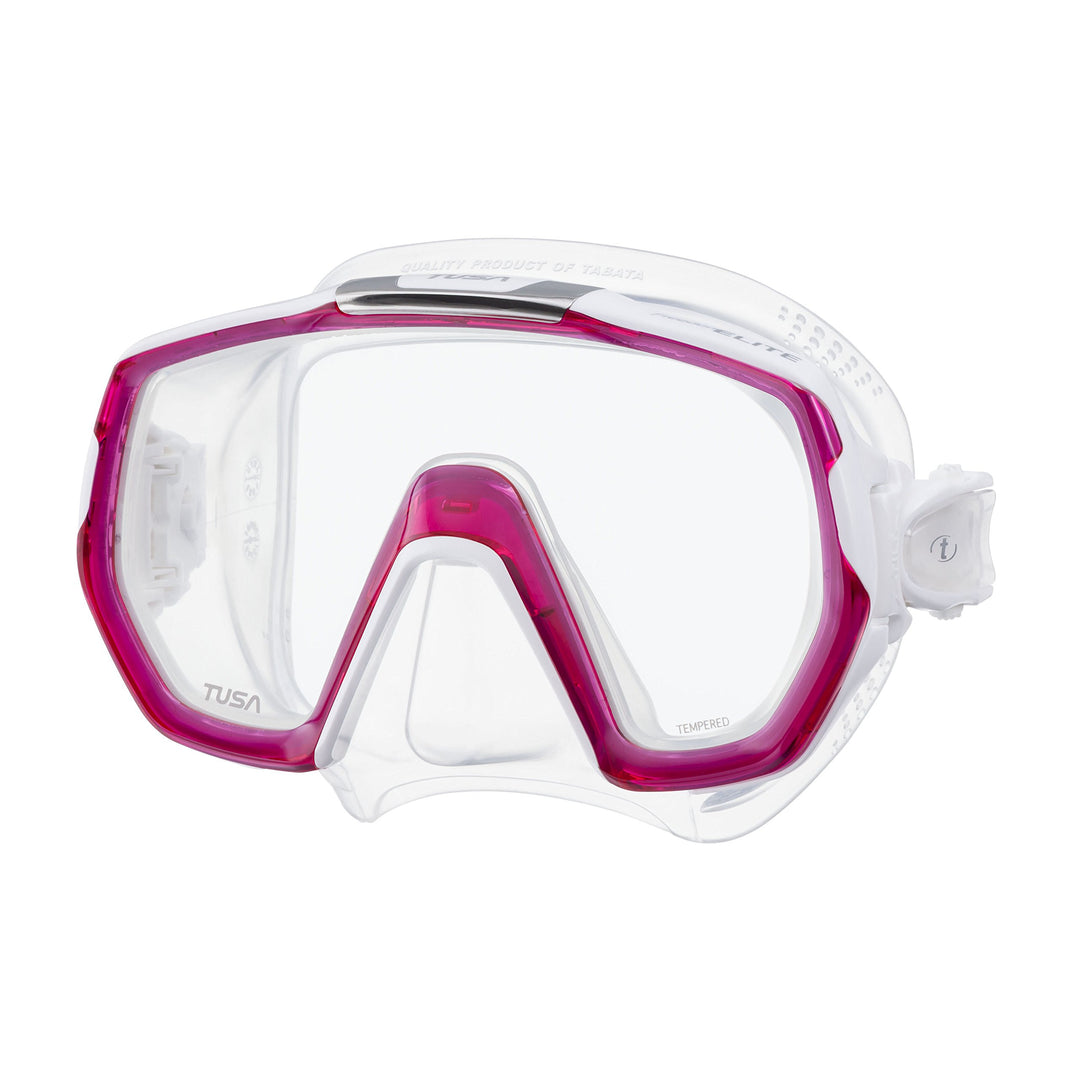 Tusa Freedom Elite - tauchmaske schnorchelmaske erwachsene damen profi - Bougainvillea Rosa