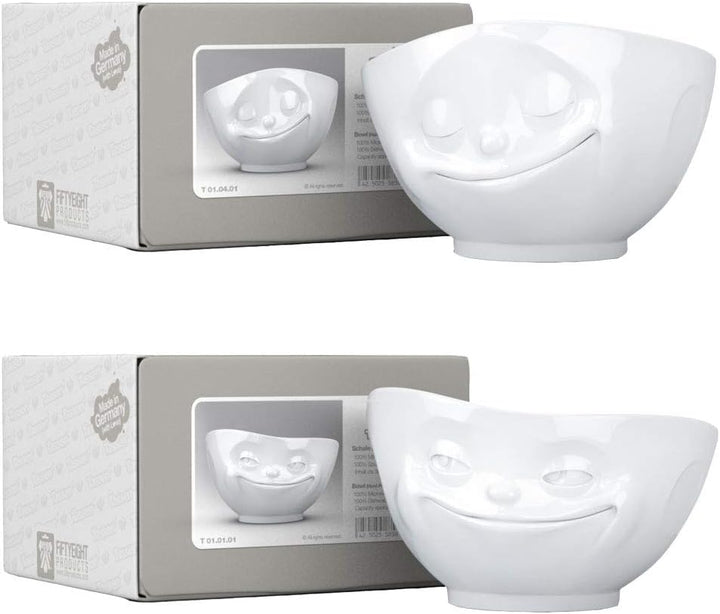 Fiftyeight Schalen Set, 2-er Set glücklich + grinsend Müslischale