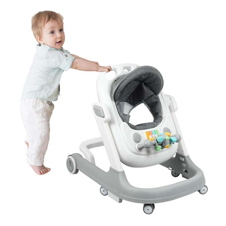 5-in-1 Lauflernhilfe für Babys, mit verstellbaren Höhen, Gehfrei Babywalker ab 6 Monate, bis zu 25 k