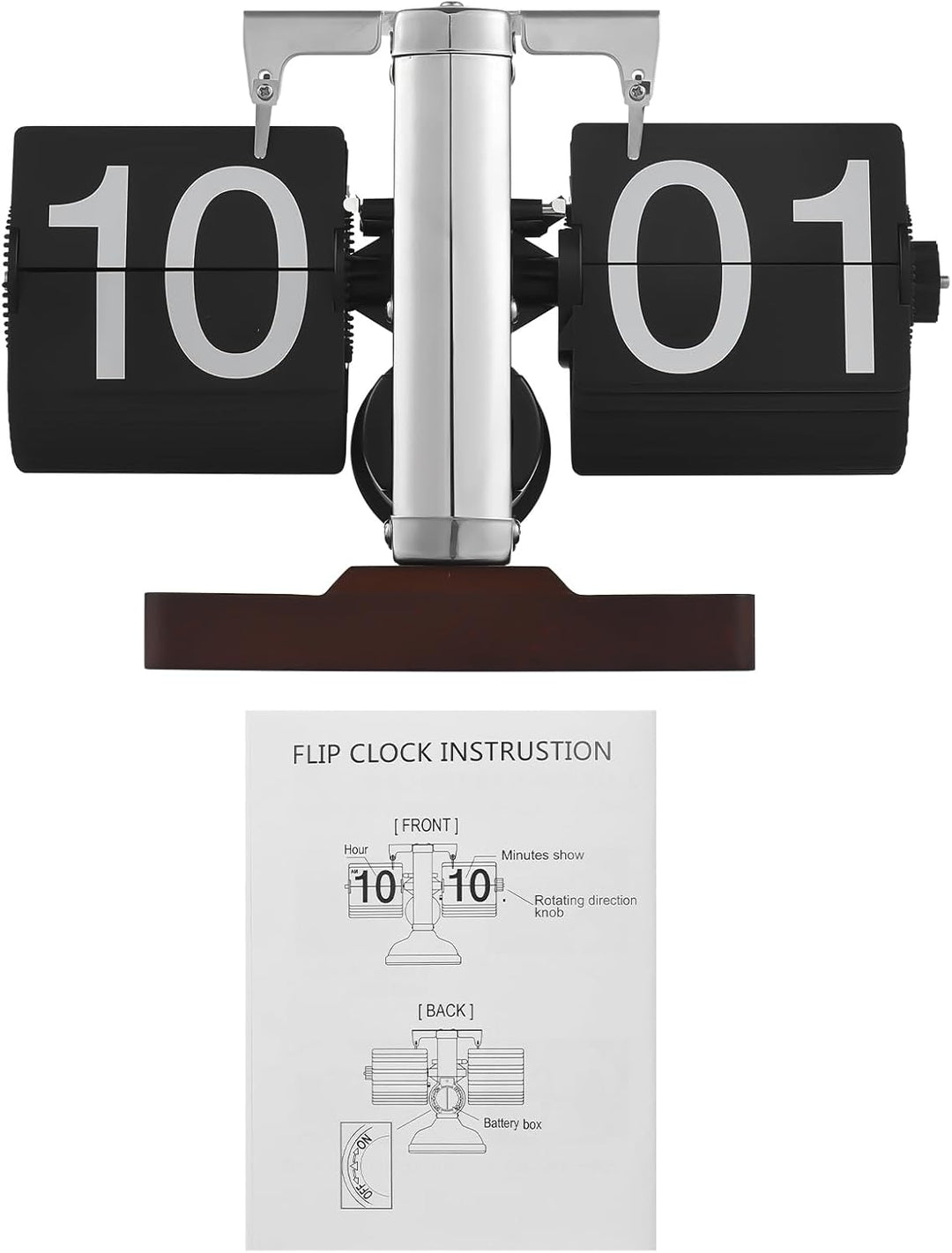 Irishom Retro-Flip-Uhr, Vintage-Tischuhr, Digitale Flip-Down-Uhr, Digitale Retro-Flip-Down-Uhr, klei