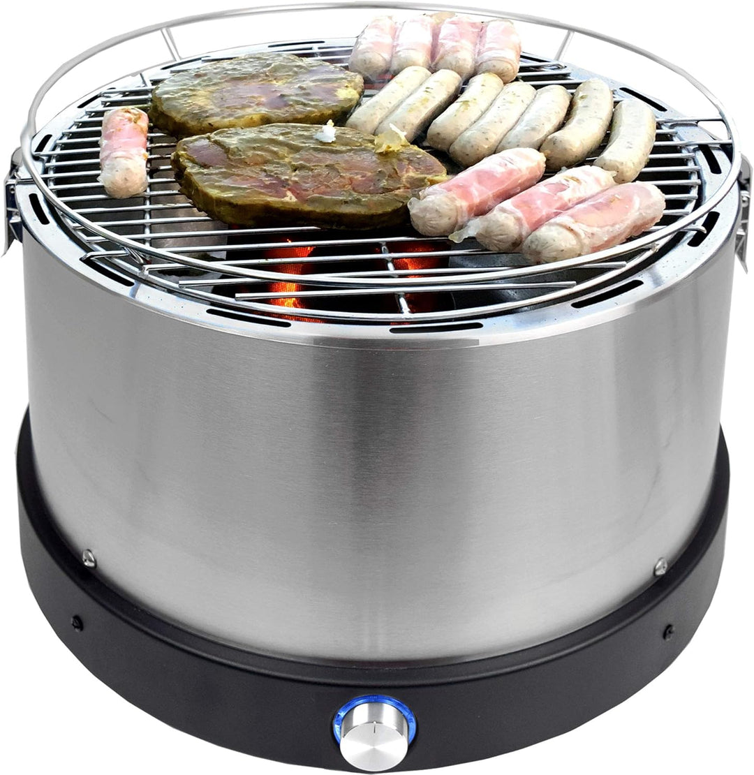 Syntrox Germany blitzschneller raucharmer Holzkohlegrill mit Tasche Tischgrill Barbecue BBQ Grill Ed