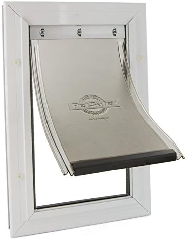 PetSafe Freedom Aluminium-Haustiertür für Hunde und Katzen, klein, weiss, getönte Vinylklappe Weiss