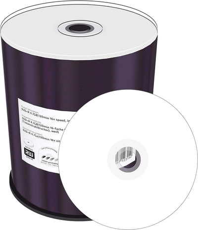 DVD+R 4.7GB|120min 16x Speed, Inkjet fullsurface Printable, Cake 100, Cake 100