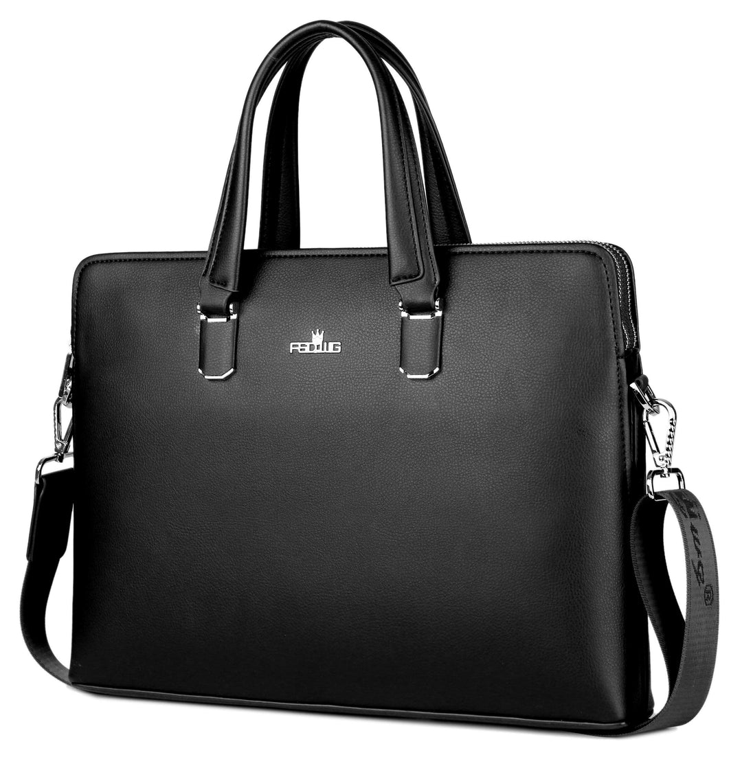 FSD.WG Herren Business Tasche,Wasserdichte Leder Aktentasche,Schulter Laptop Business Tasche für Bus