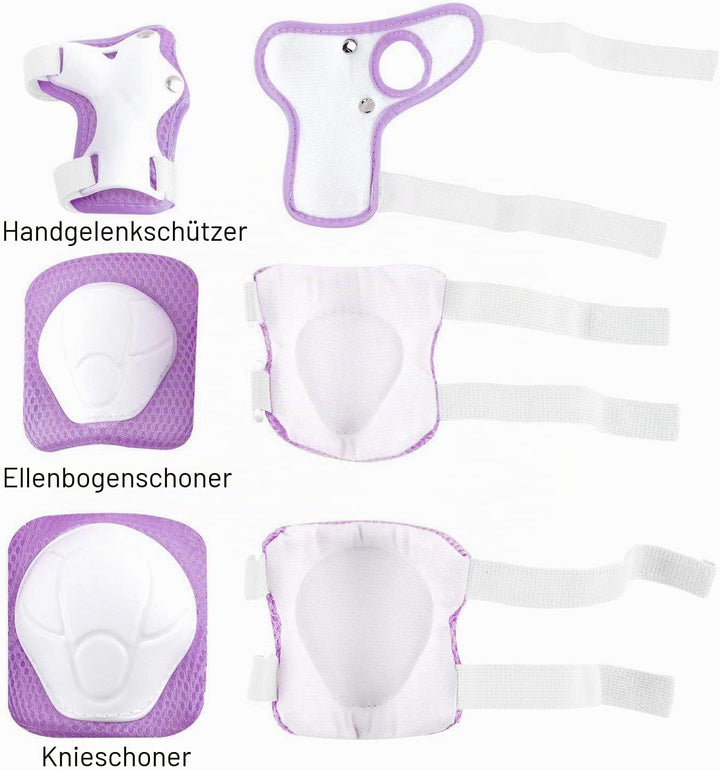 COOLGO Kinder Protektorenset, Kinder Schoner-Set Knieschoner, Ellenbogenschoner und Handgelenkschone