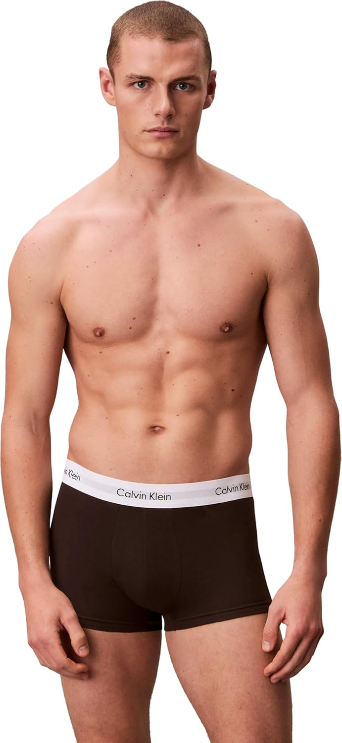 Calvin Klein Herren 3er Pack Boxershorts Low Rise Trunks Unterwäsche XS Black/White/Grey Heather, XS