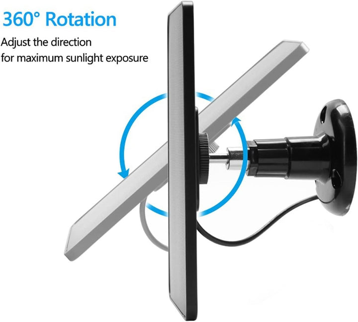 Fockety Solarpanel für Überwachungskamera, 10 W 5 V Micro-USB-Kamera-Solarpanel, wasserdichte Kontin