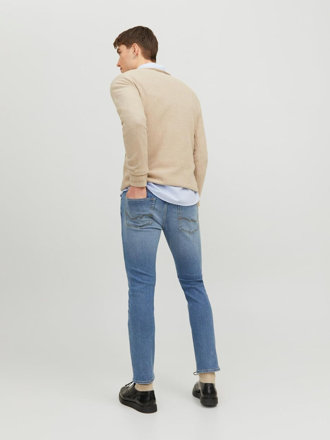 JACK & JONES Male Slim Fit Jeans JJIGLENN JJORIGINAL MF 770 Slim Fit Jeans 30W / 32L Blue Denim, 30W
