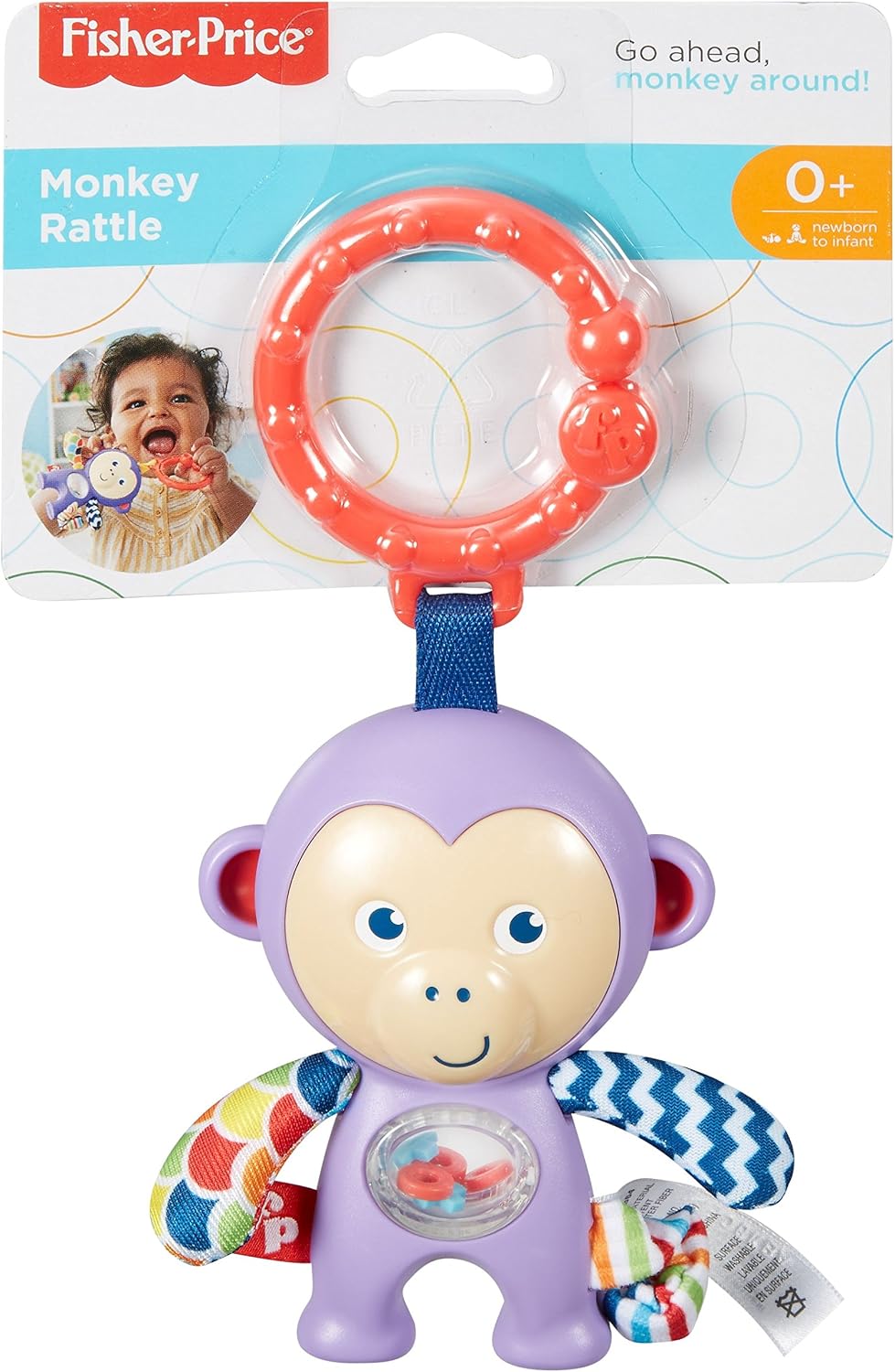 Mattel Fisher-Price DYF91 - Äffchen-Rassel, Rasseln/Beissringe