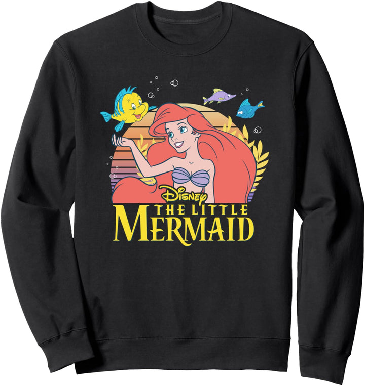 Disney Little Mermaid Ariel Flounder Logo Sweatshirt