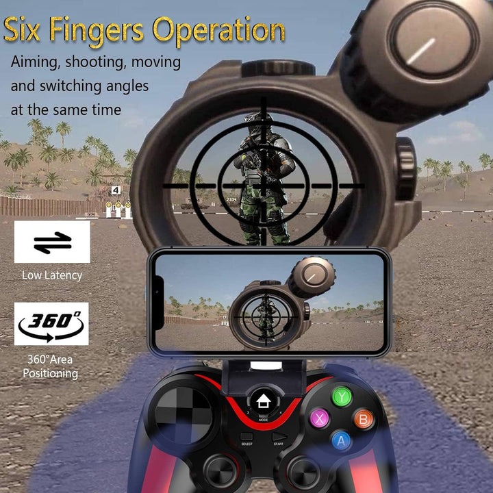Mobile Game Controller für iOS/Android, Arvin Bluetooth Gamepad mit Halterung für iPhone 14/13/12/11