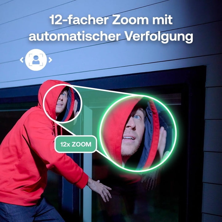 Arlo Ultra 3 Überwachungskamera Aussen WLAN, Kabellos, 4K UHD, KI-Erkennung, Auto-Tracking, Farb-Nac