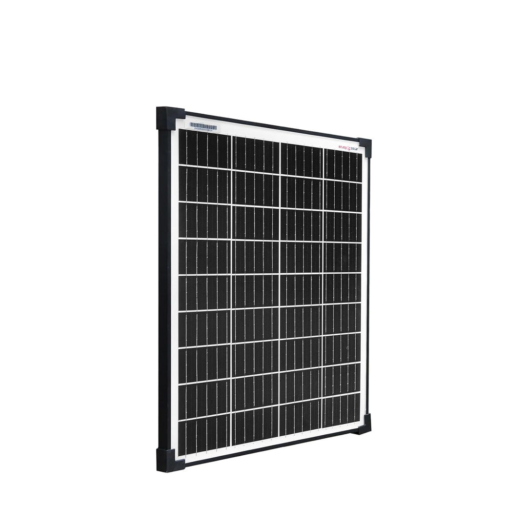 enjoy solar® 30W 12V Monokristallines Solarmodul, 182mm Solarzellen 10 Busbars Solarpanel ideal für