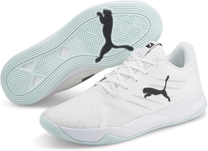 PUMA Herren Accelerate Pro Ii W+ Hallenturnschuh 42.5 EU Puma White Puma Black Nitro Blue Arctic Ice