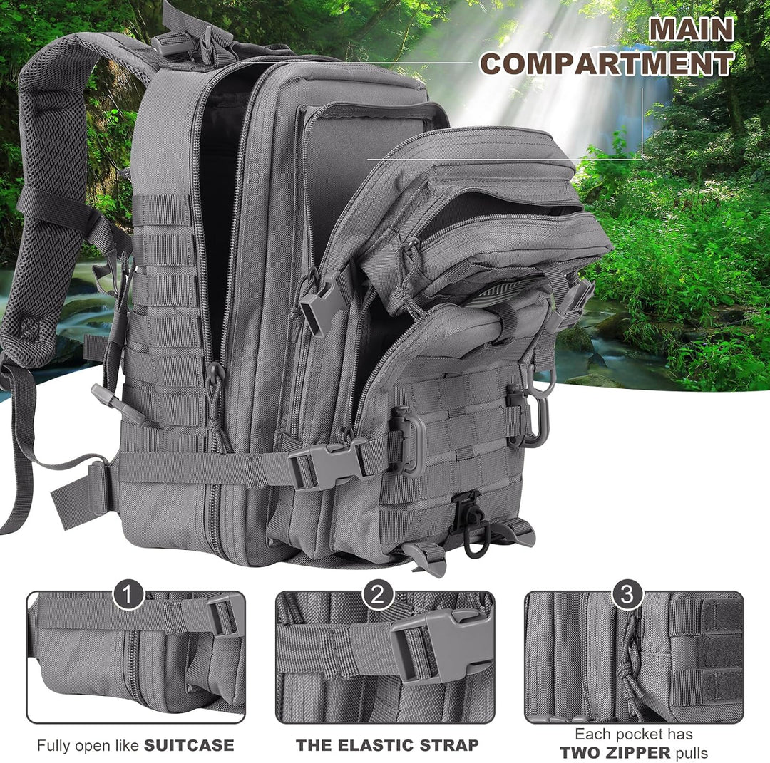 Hannibal Tactical Militär Taktischer Rucksack Cooper Rucksack Armee Assault Pack 3 Tage Bug Out Go B