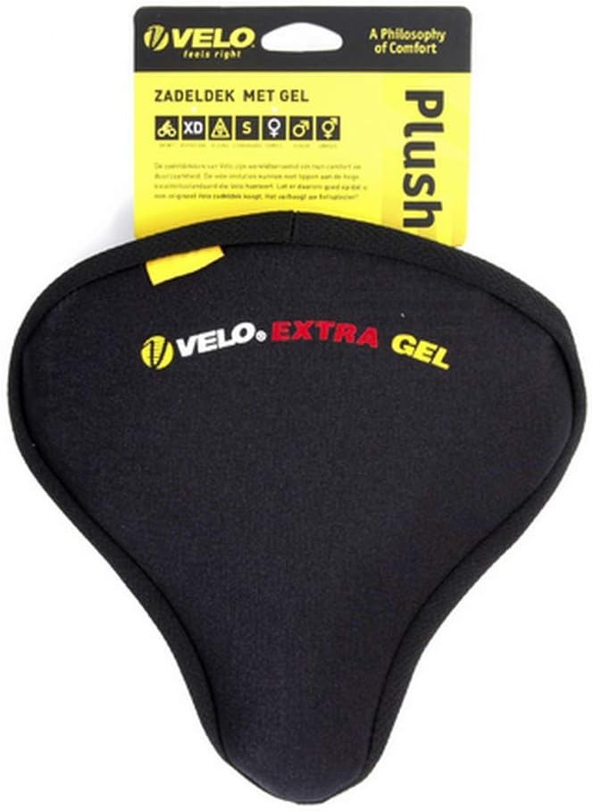 Velo Jungen Sattelüberzug Plush, Extra Gel, DaHerren, Schwarz, S