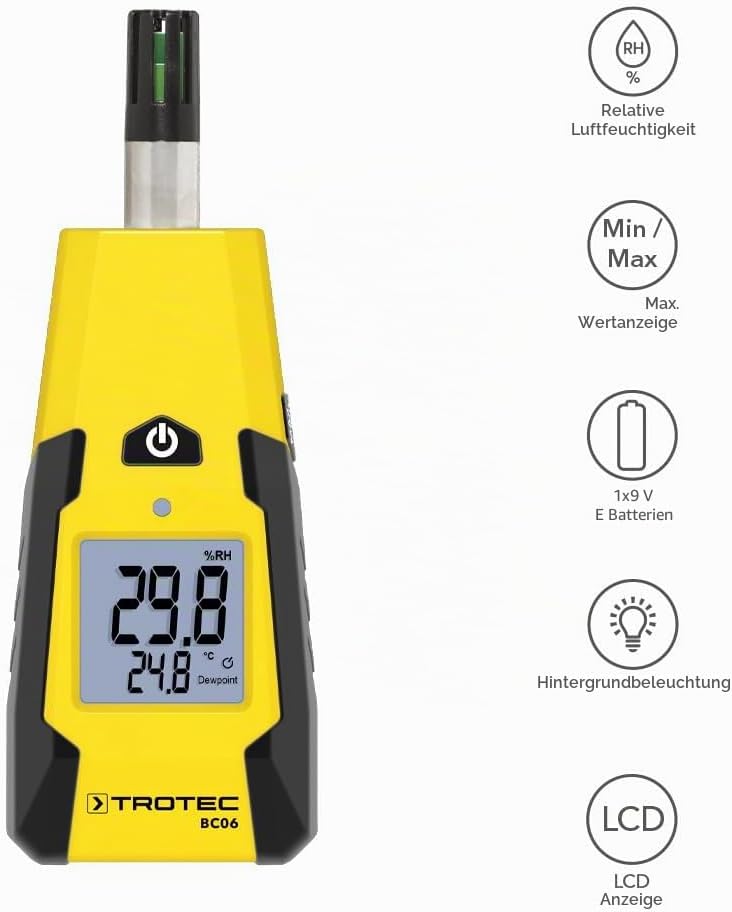 TROTEC BC06 Thermohygrometer Klimamessung Besstechnik Temperatur Luftfeuchte