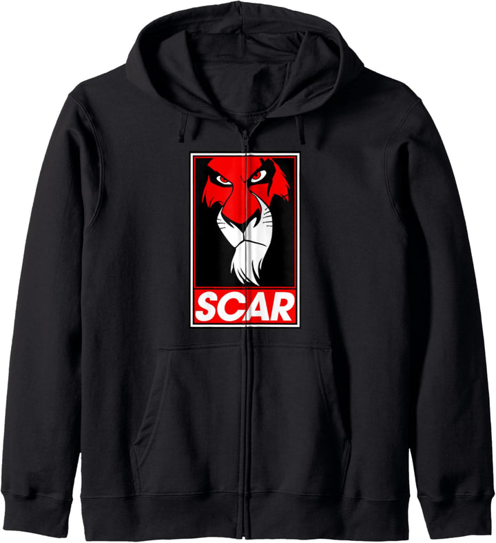 Disney Lion King Scar Red & Black Poster Kapuzenjacke