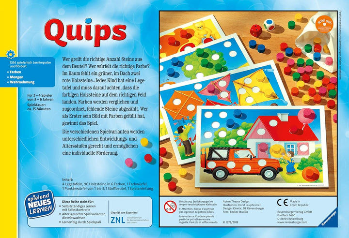 Ravensburger 24920 - Quips - Spielen und Lernen für Kinder, Lernspiel für Kinder von 3-6 Jahren, Spi