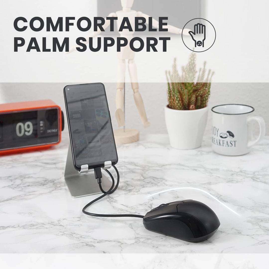 Perixx PERIMICE-209C USB-C Kabelgebunde Maus mit Scrollrad, geeignet für Links- und Rechtshänder, zu