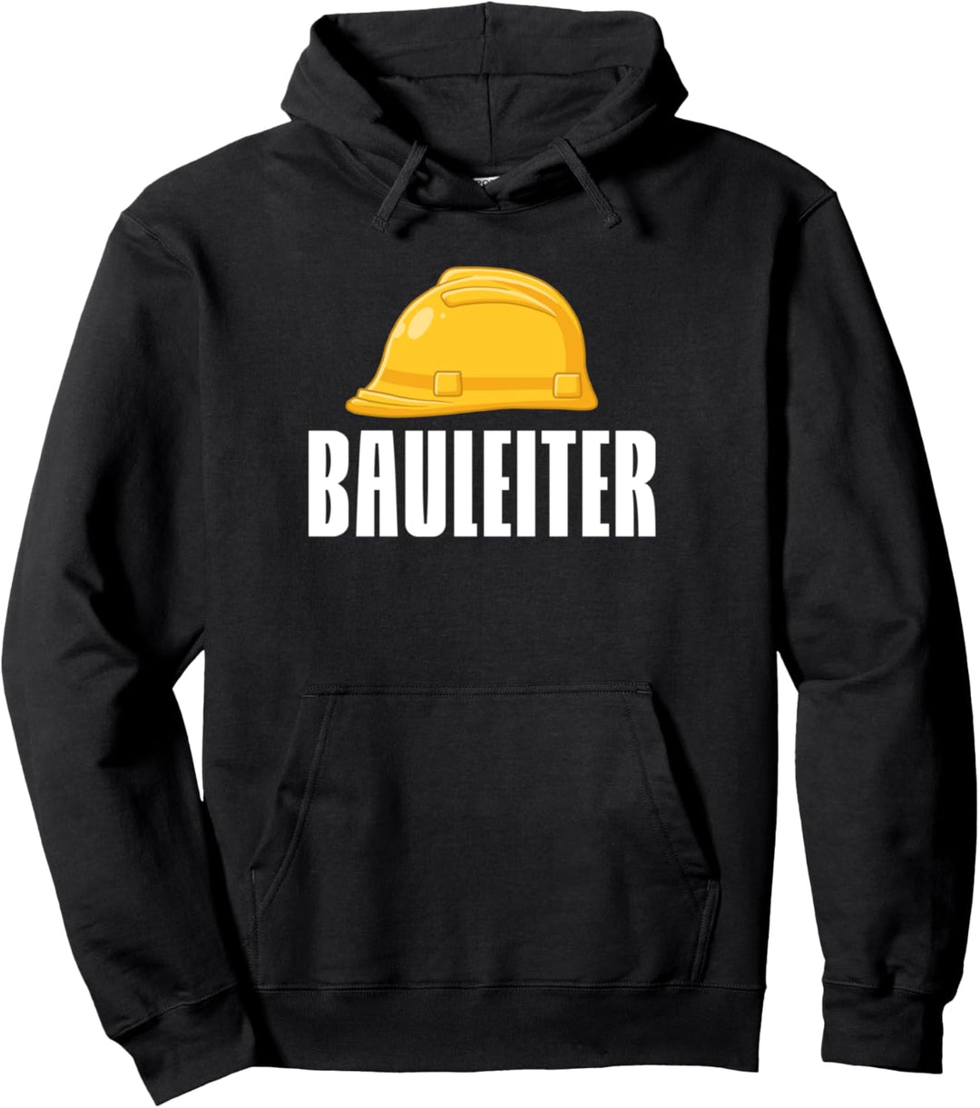 Bauleiter Bauarbeiter Strassenbauer Polier Bauhelm Geschenk Pullover Hoodie