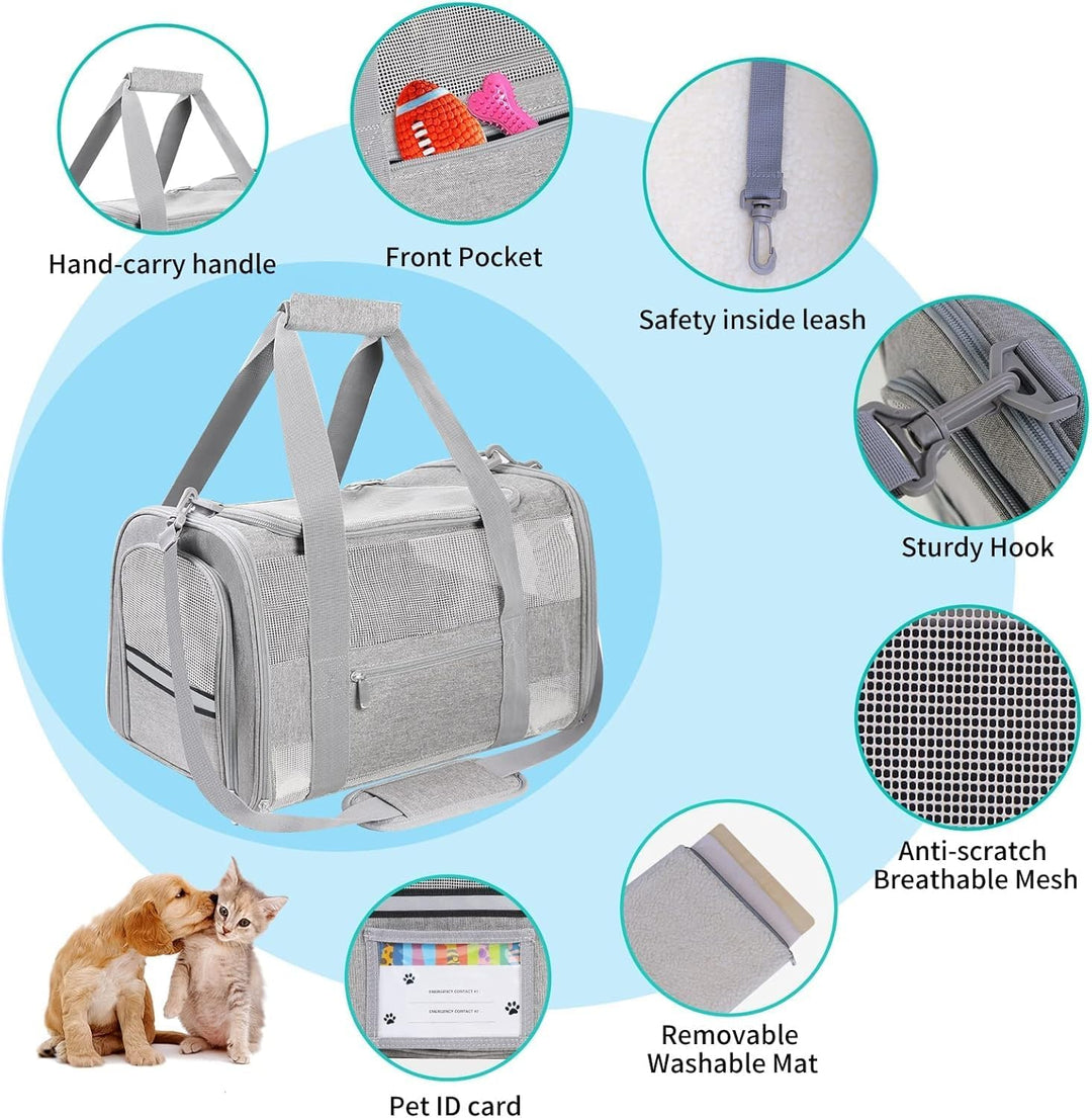 Transportbox für Katzen, Fluggesellschaften zugelassen für kleine Hunde, Kätzchen, für kleine, mitte