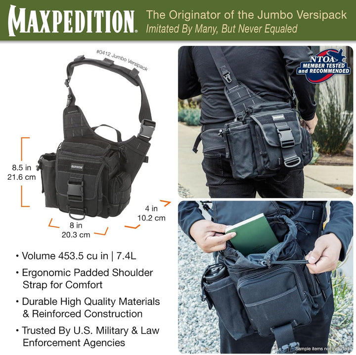 Maxpedition Versipack Jumbo Schwarz, Schwarz