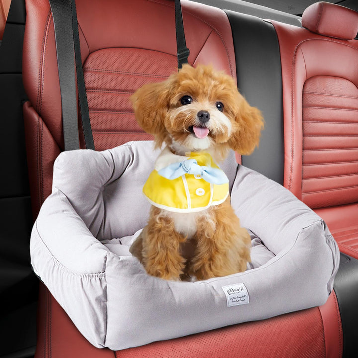 PETCUTE Hund Autositz,Autositz für Hunde,Waschbar Haustier-Autositz mit Aufbewahrungstasche,Clip-on-