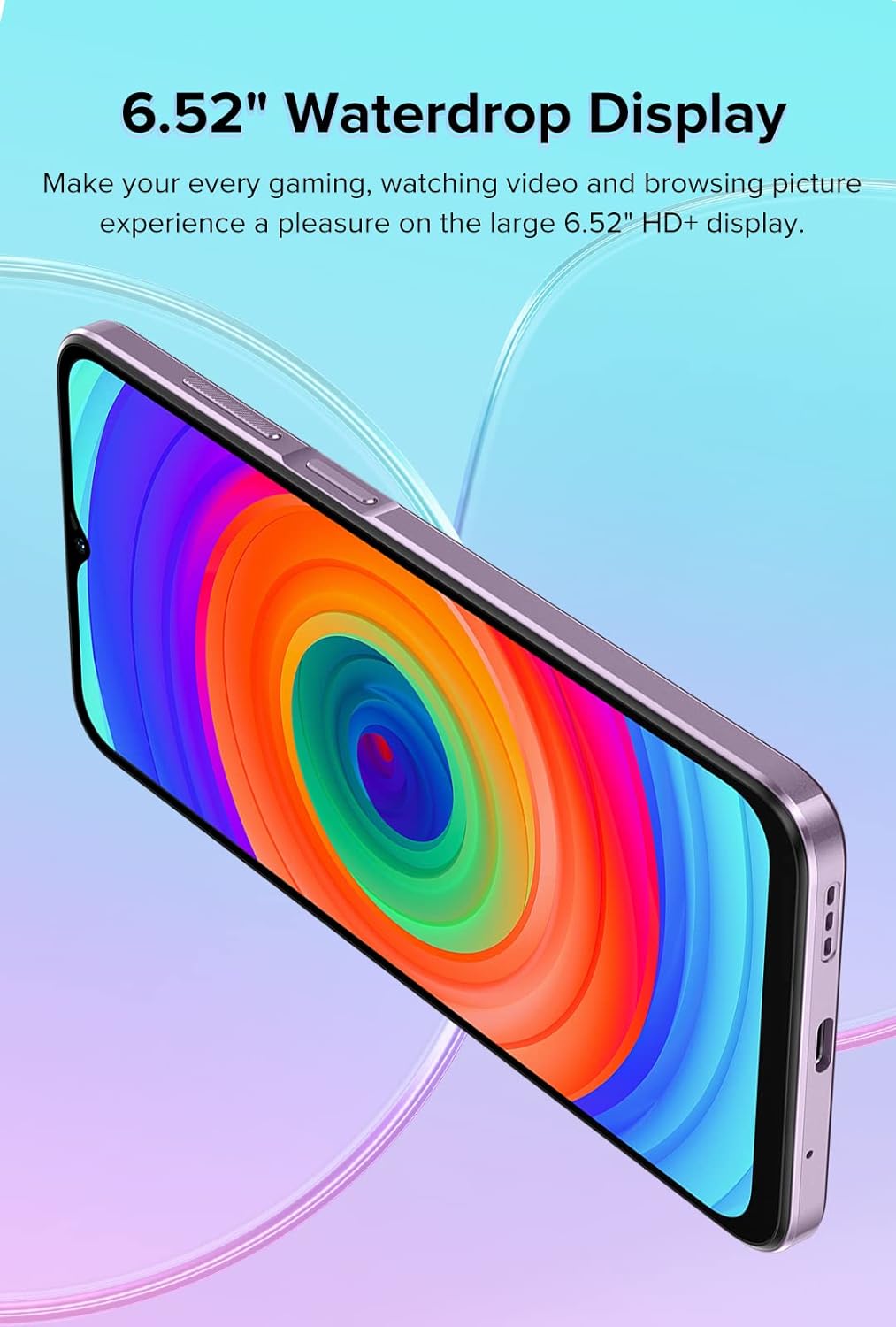Ulefone Android 12 4G Smartphone ohne Vertrag Note 14, 3-Karten-Steckplatz, Helio A22 Quad Core 3GB+