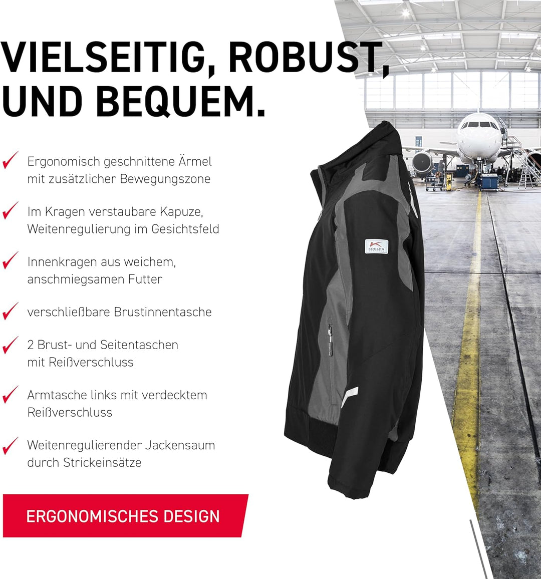 KÜBLER Workwear KÜBLER WEATHER Wetterbundjacke schwarz, Grösse S, Unisex-Wetterbundjacke aus Mischge