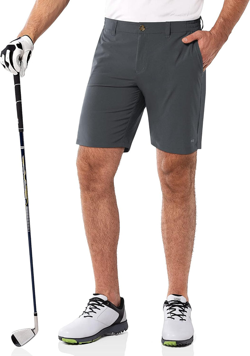 33,000ft Herren Golf Shorts UPF 50+ Stretch Shorts Leichte Schnelltrocknende 9" Bermuda Shorts Kurze