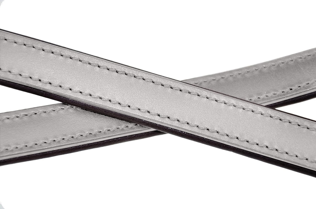 Schnüffelfreunde Hundeleine aus Leder (230cm, Grau) 230cm Grau, 230cm Grau