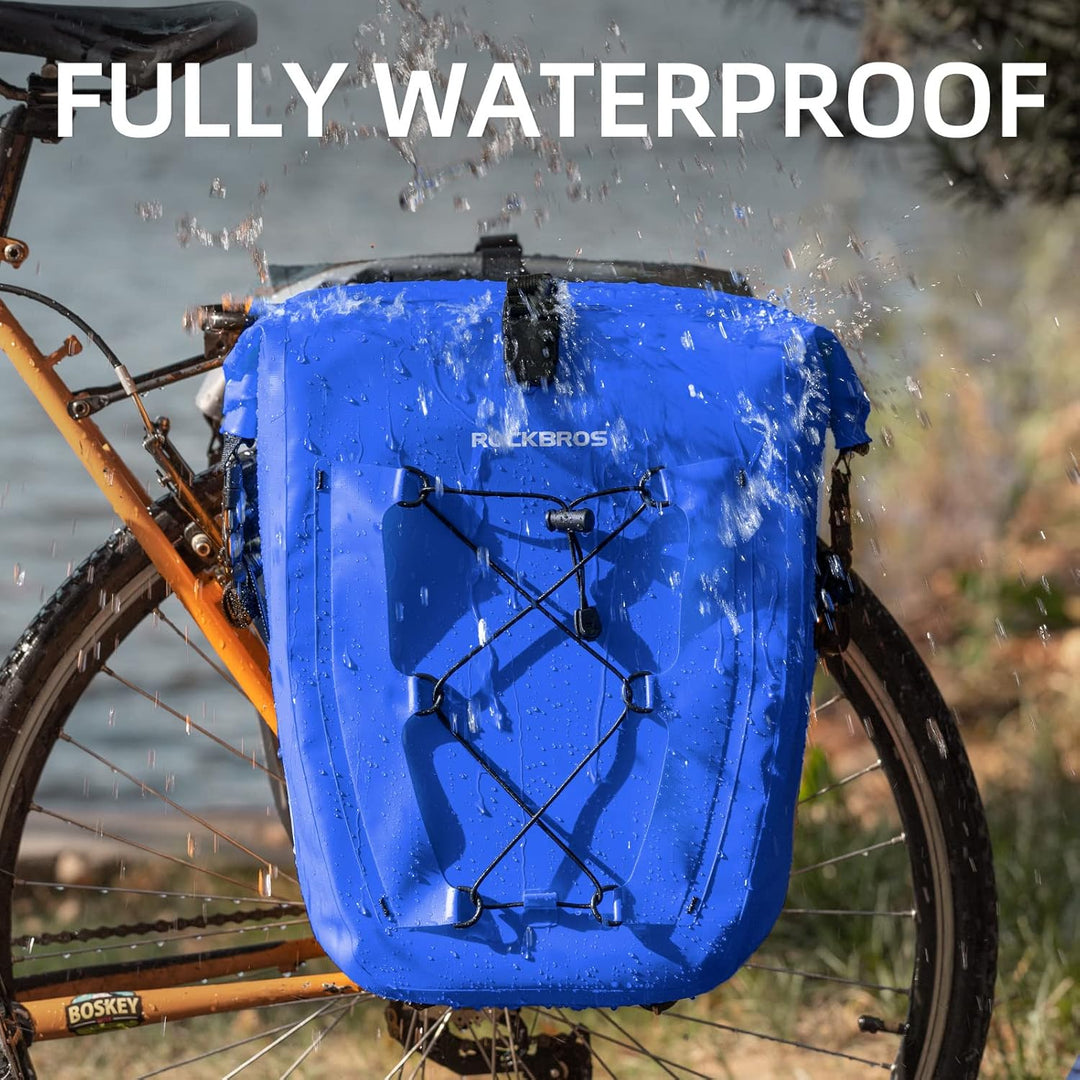 ROCKBROS Gepäckträgertasche Fahrradtasche für Gepäckträger 25L-32L 100% Wasserdicht Hinterradtaschen