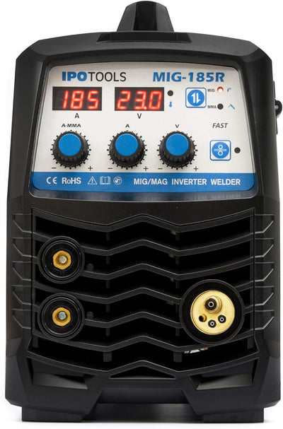 IPOTOOLS MIG-185R Inverter Schweissgerät MIG MAG - Schutzgas Schweissgerät mit 185 Ampere auch FLUX/
