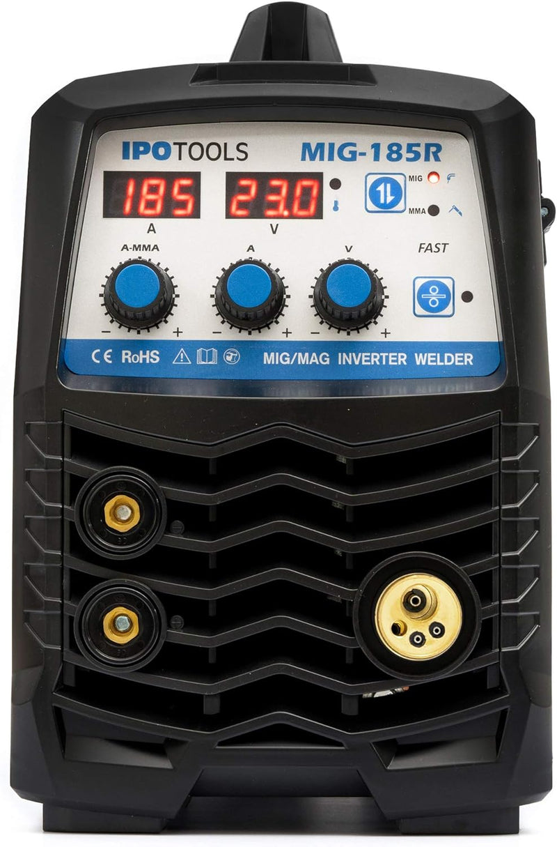 IPOTOOLS MIG-185R Inverter Schweissgerät MIG MAG - Schutzgas Schweissgerät mit 185 Ampere auch FLUX/