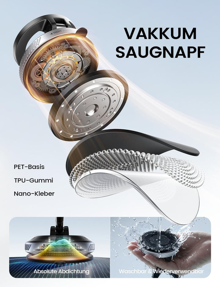Lamicall Handyhalterung Auto Vakuum für MagSafe Autohalterung - [TOP Saugnapf] Handy Halterung Auto