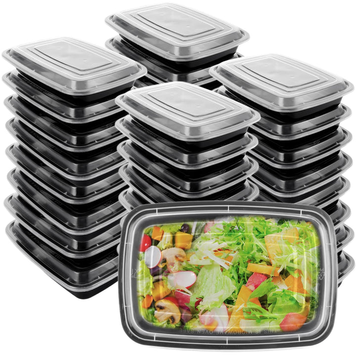 25 Stück Meal Prep Boxen 750ML Prep Meal Boxen, Kunststoff Meal Prep Container mit Deckel Spülmaschi