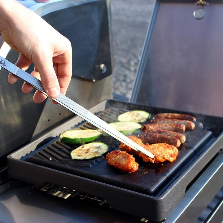 Grillplatte aus Gusseisen für Seitenkocher 35x32 cm Gussplatte Plancha geriffelt/glatt