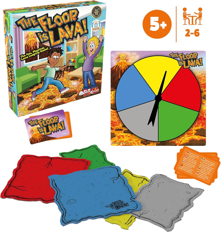 Goliath The Floor is Lava, Familienspiel für Kinder ab 5 Jahren, Gesellschaftsspiel für 2 bis 6 Spie