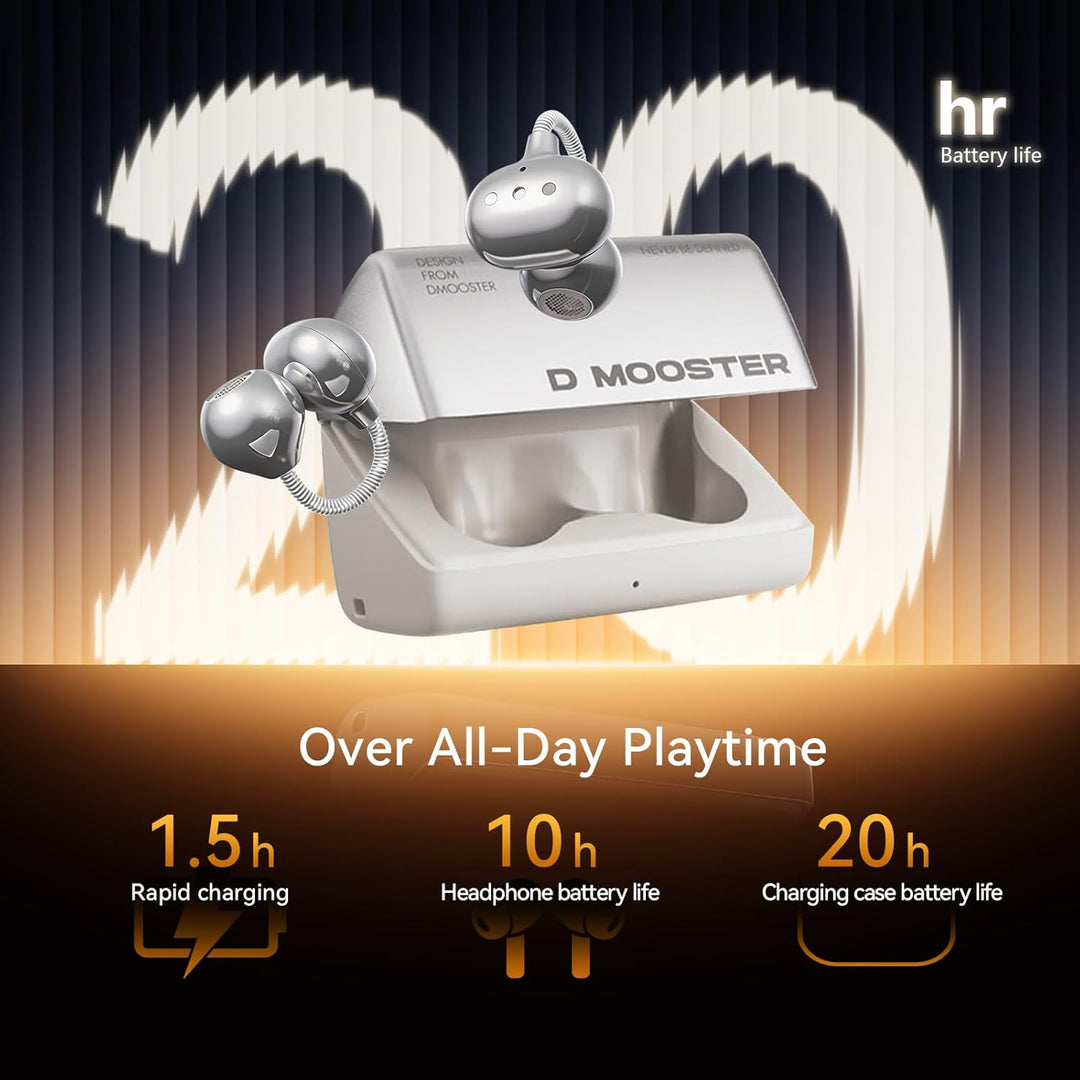 auvstar ClipOnOhrhörer mit Mikrofon,Memory Spring Ohrclip Komfort,4,6g Ultraleicht,Open Ear Kopfhöre