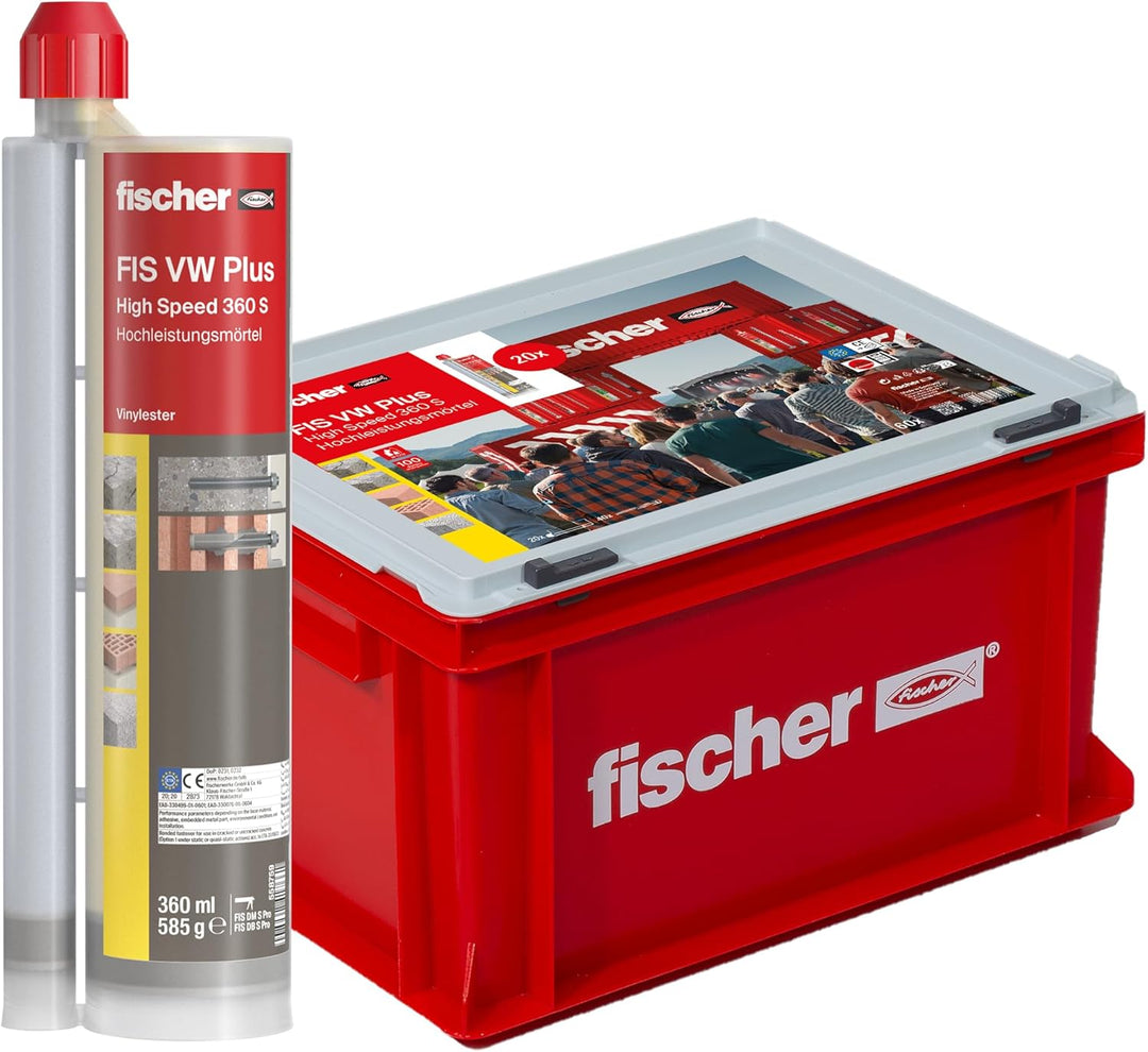 fischer Hochleistungsmörtel FIS VW Plus (High Speed) 360 S im praktischen Handwerkerkoffer, wetterfe