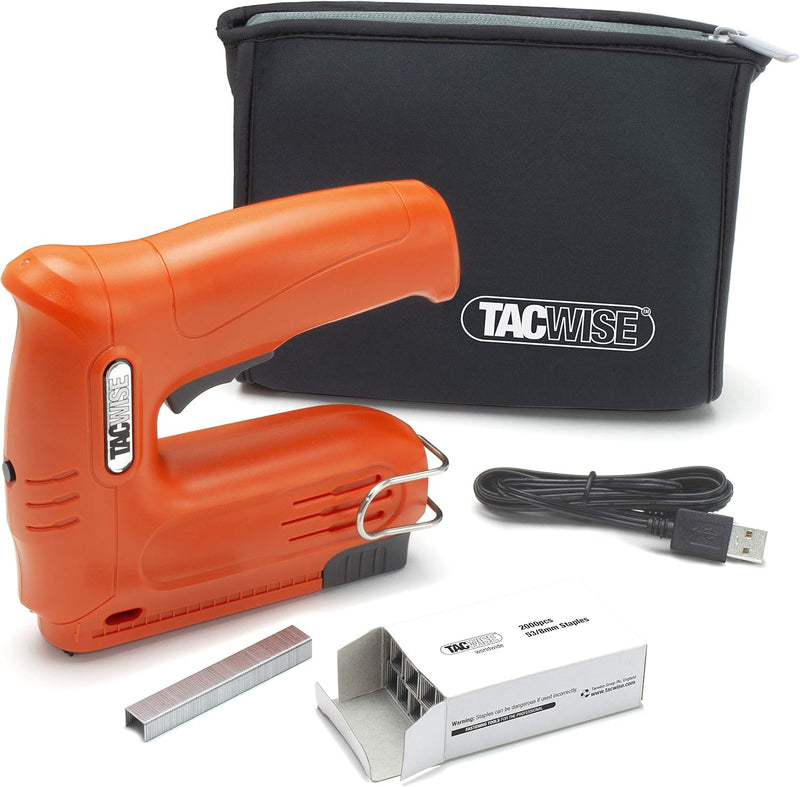 Tacwise 1564 4V Hobby 53-13EL 4V Tacker/Nagler mit 2000 Klammern und Tasche, verwendet Typ 53/13 Kla