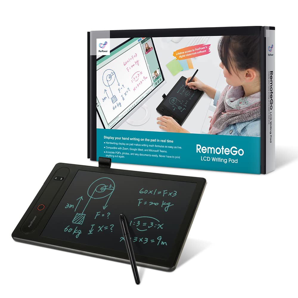 PenPower RemoteGo LCD Writing Pad | 2. Generation | Sichtbare Handschrift | 3-in-1-Software mit digi