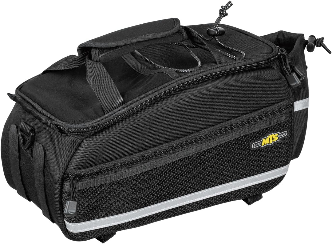 Topeak MTS TrunkBag EX, Strap Lenkertasche aus 600D Polyester/Eva-Schaum in der Farbe Schwarz Kapazi