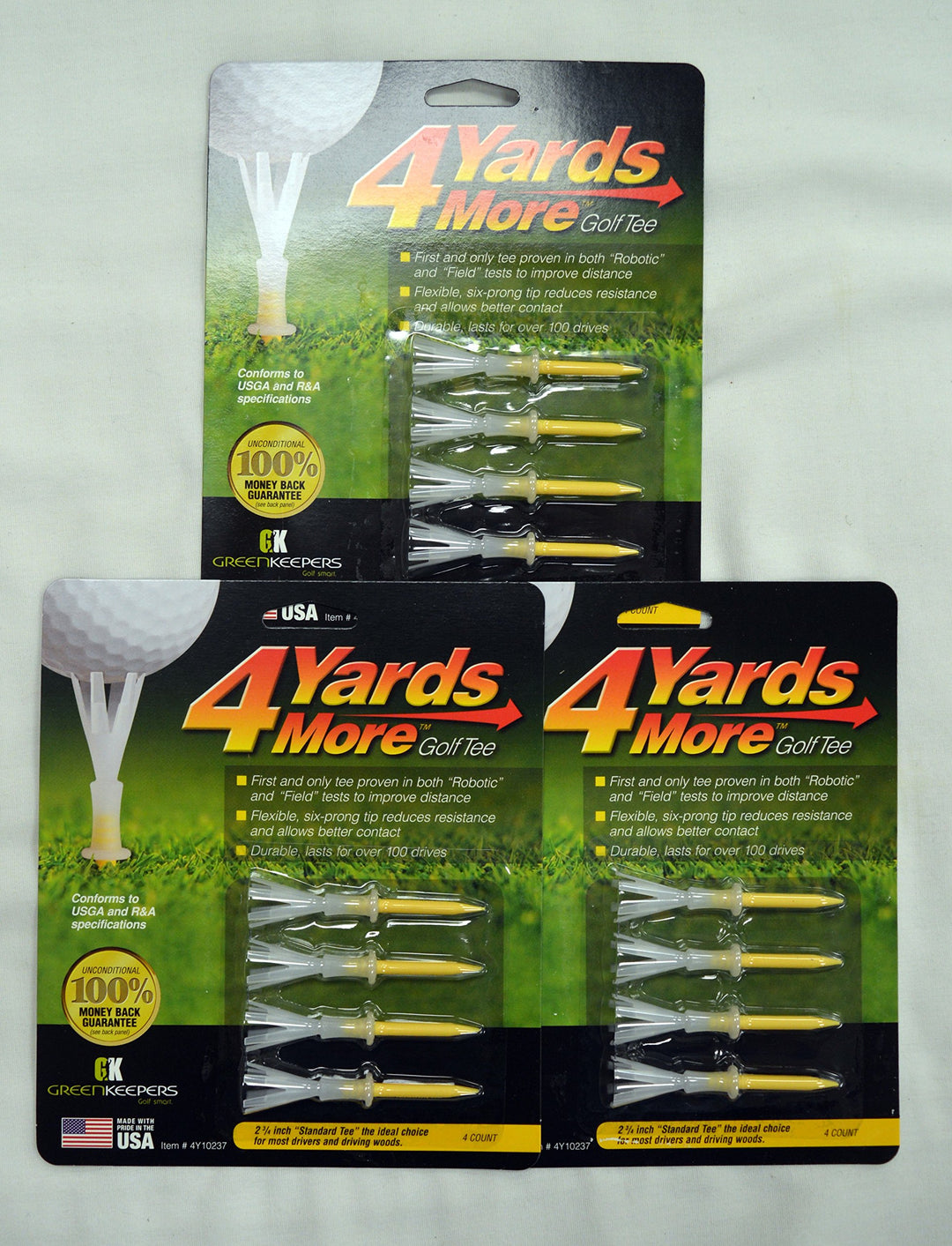4 Yards More 4 auf mehr Golf Tee (2 3/4) (12 Tees) von 4 Meter mehr