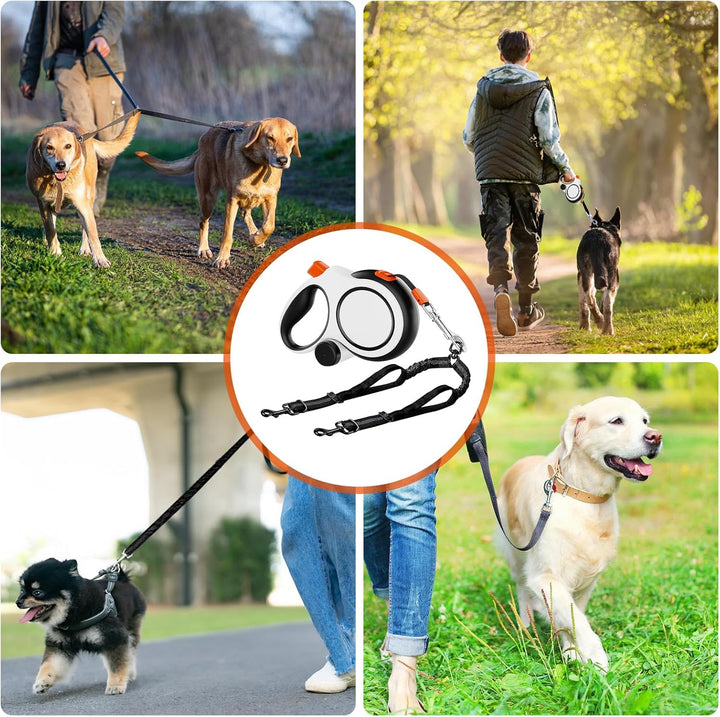 Einziehbare Hundeleine 8m, Rollleine für Hunde, Laufleine für Hunde Mittelgrosse und Grosse Hunde bi