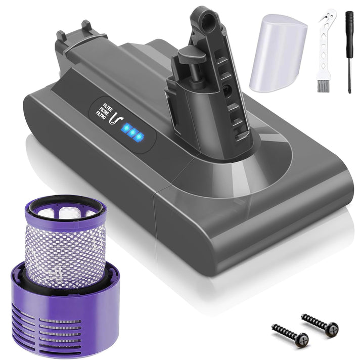 Waitley V10 6000 mAh für Dyson V10 SV12, Ersatzakku für Dyson V10 Absolute Animal Cyclone Motorhead