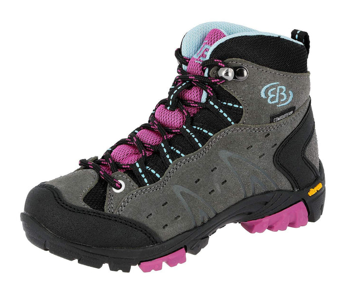 Brütting Unisex Kinder Mount Bona High Kids Trekking- & Wanderstiefel 35 EU Grau Lila Blau, 35 EU Gr