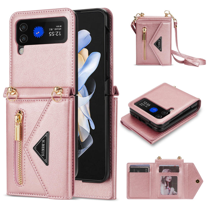 UDBKKDX Handyhülle für Samsung Galaxy Z Flip 3, Schutzhülle Mattes Leder mit Standfunktion hülle Kam